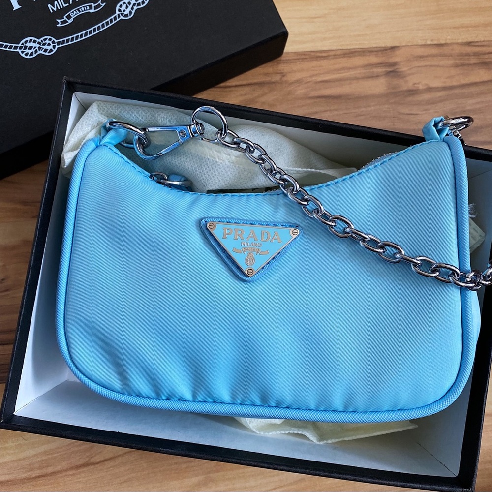 Blue mini purse